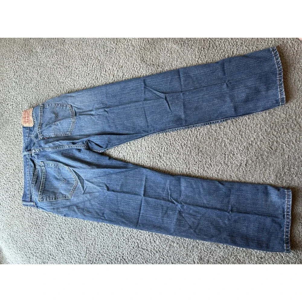 Levis 514 Straight Leg Jeans Men's 36x32 Light Wash Blue Denim - Picture 6 of 7